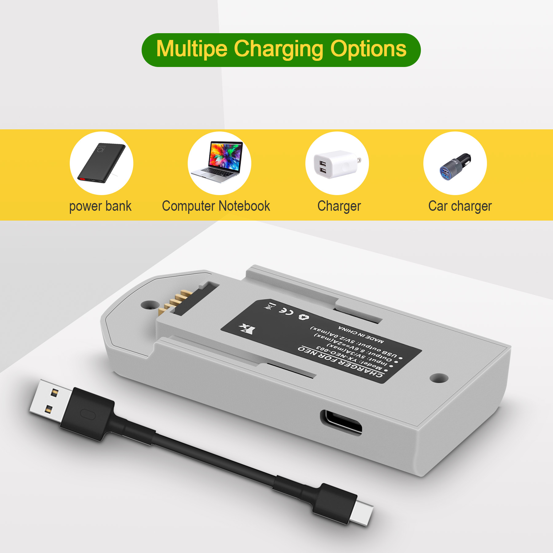 Bidirectional USB Battery Char - огляд і ціна Drone Power Bank