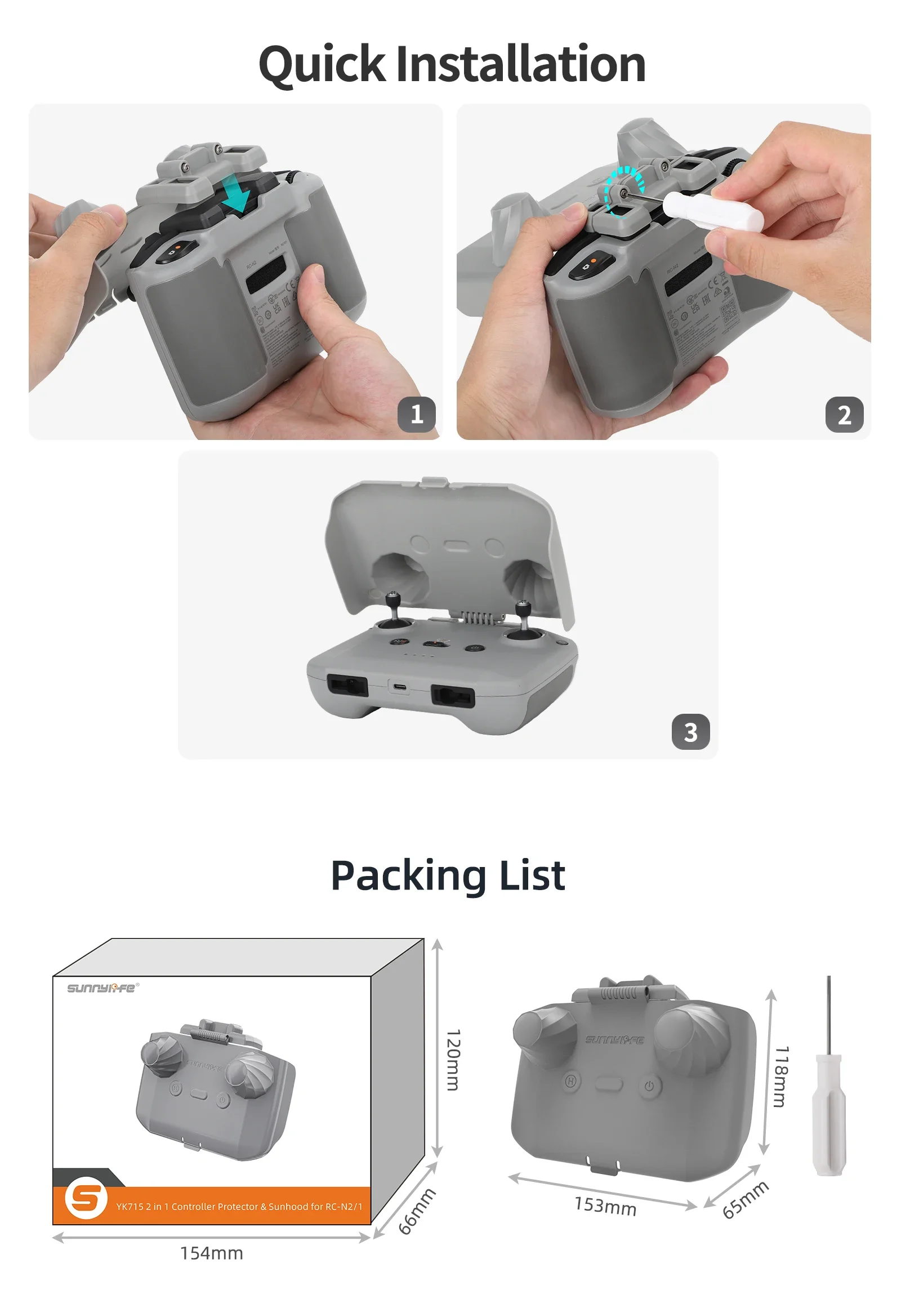 2 in 1 Controller Protector Su - огляд і ціна Drone Sun Shade
