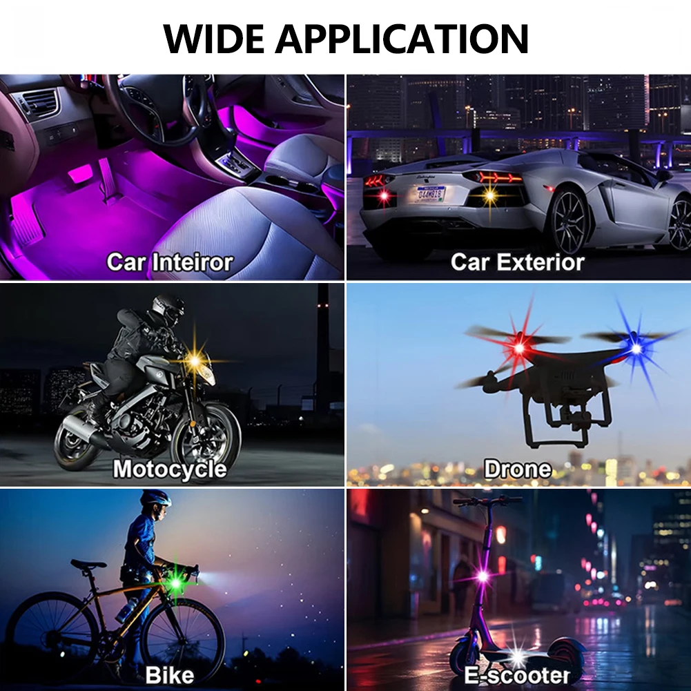 1-8PCS USB Rechargeable Waterp - огляд і ціна Drone Strobe Light